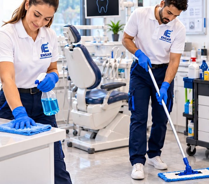 ENSAR-Team bei der Praxisreinigung